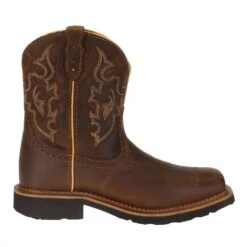 Justin Boot Company Ladies Jalena Maple Tan 8in. Maple Tan Top Water Proof Comp Toe Work Boot -Western Cowboy Store WKL9978 5