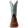 Twisted X Ladies Tobac 11` Turquoise Alloy Toe Square Toe Work Boot -Western Cowboy Store WXBA002 1