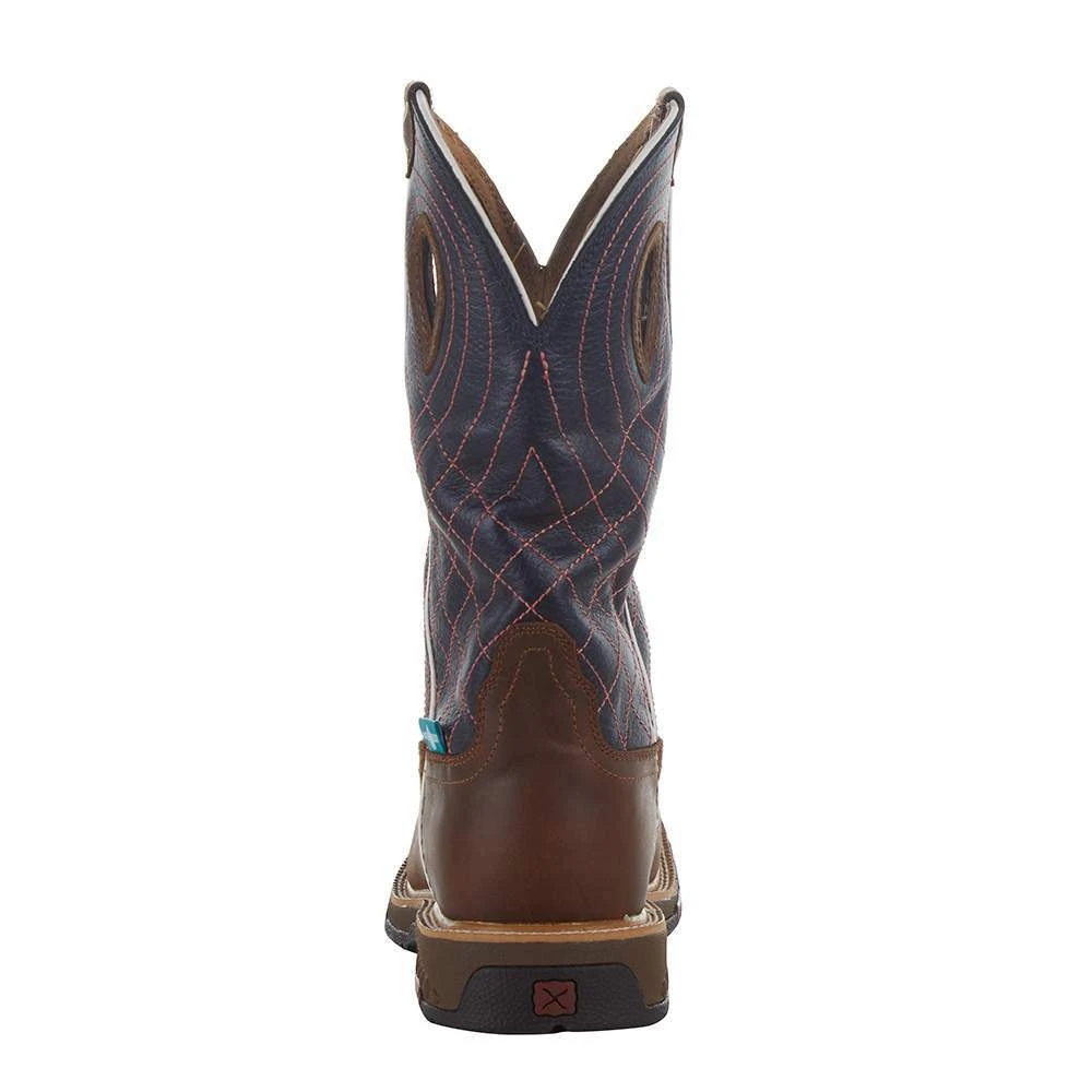 Twisted X Womens Brown 11in Navy Alloy Toe Work Boot 6 Twisted X Womens Brown 11in Navy Alloy Toe Work Boot - Image 4