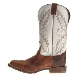 Tony Lama Men's TLX Antonio Red Brown 13in. Soft Cream Top Square Toe -Western Cowboy Store XT5102 2