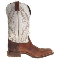 Tony Lama Men's TLX Antonio Red Brown 13in. Soft Cream Top Square Toe -Western Cowboy Store XT5102 4